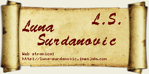 Luna Surdanović vizit kartica